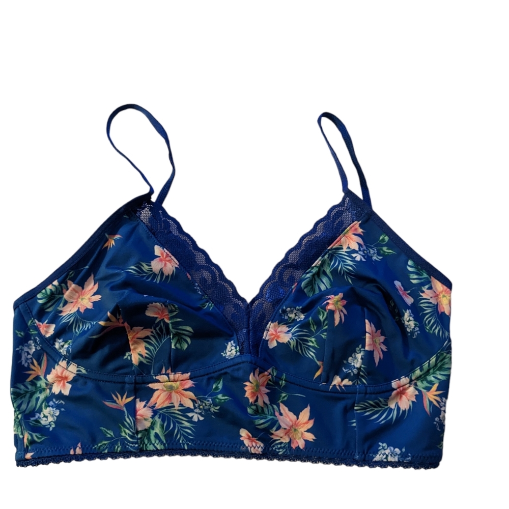 Bralette, lace trimmed floral by INC concepts NWT